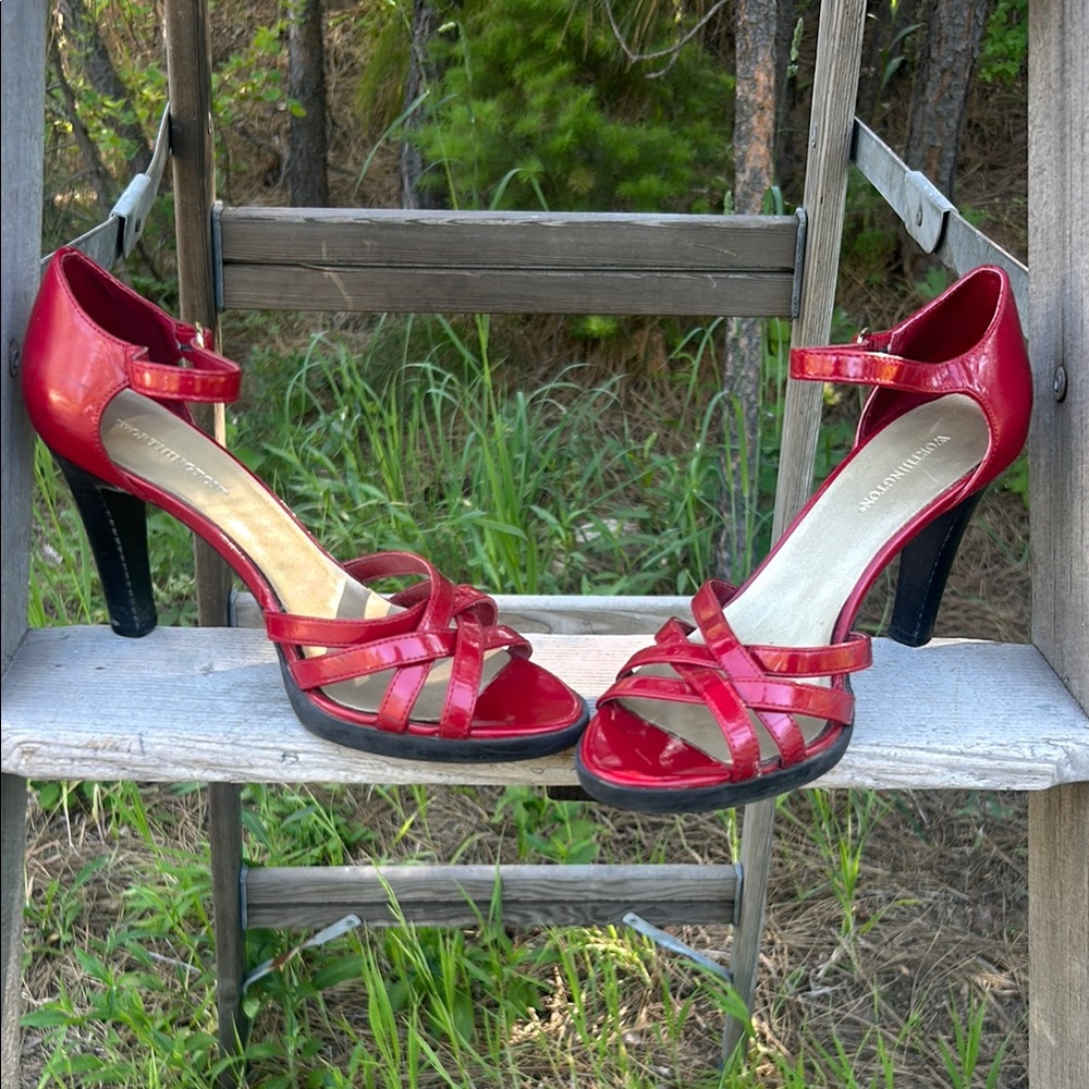 Worthington Vintage Red Strappy Heels